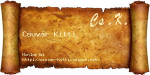 Csuvár Kitti névjegykártya